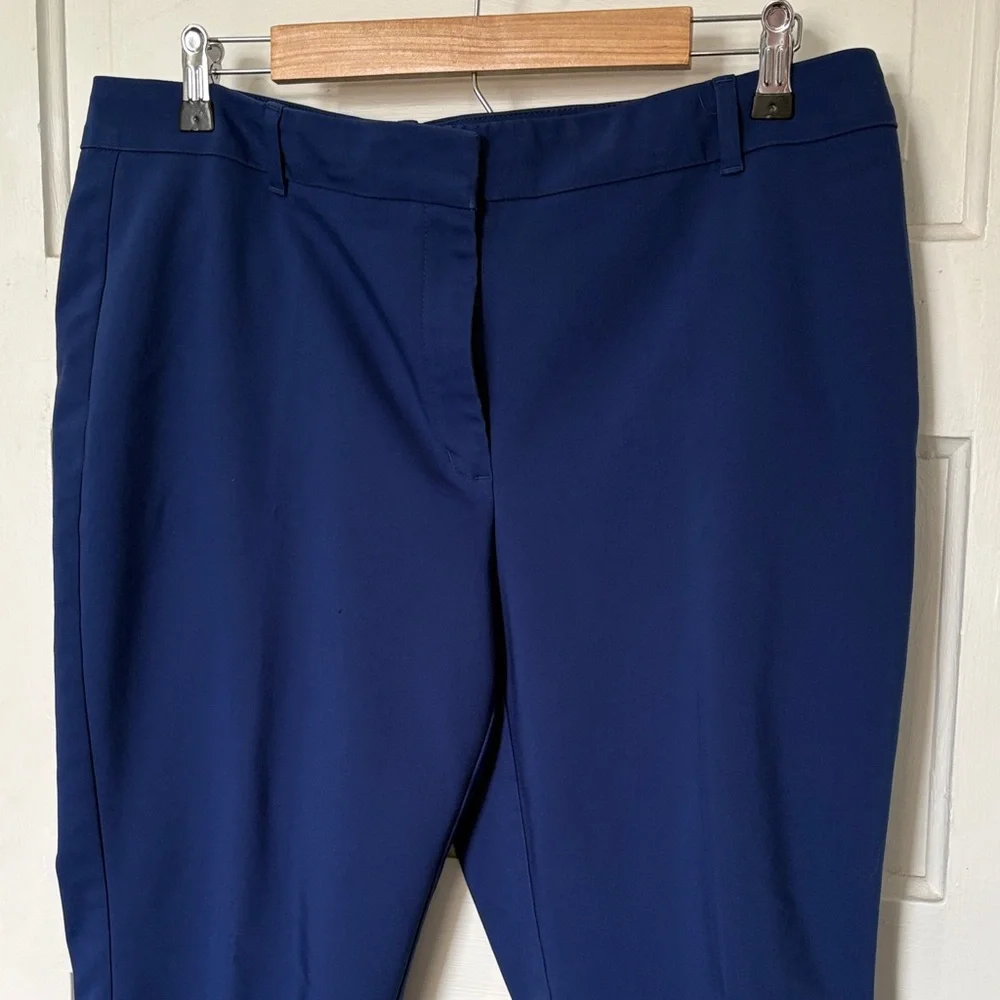 White House Black Market Royal Blue Cropped Dress Pants Sz 14 - Picture 2 of 6